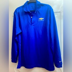 Nike Men’s Long Sleeve Shirt, Size-Medium, Color-Blue